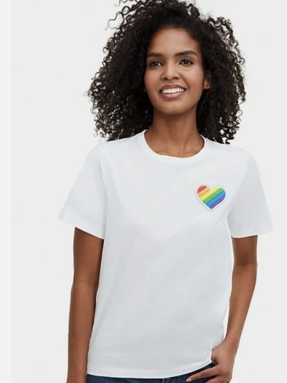 ♠️ Kate Spade ♠️ 🌈Rainbow/ Heart Patch Logo Tee